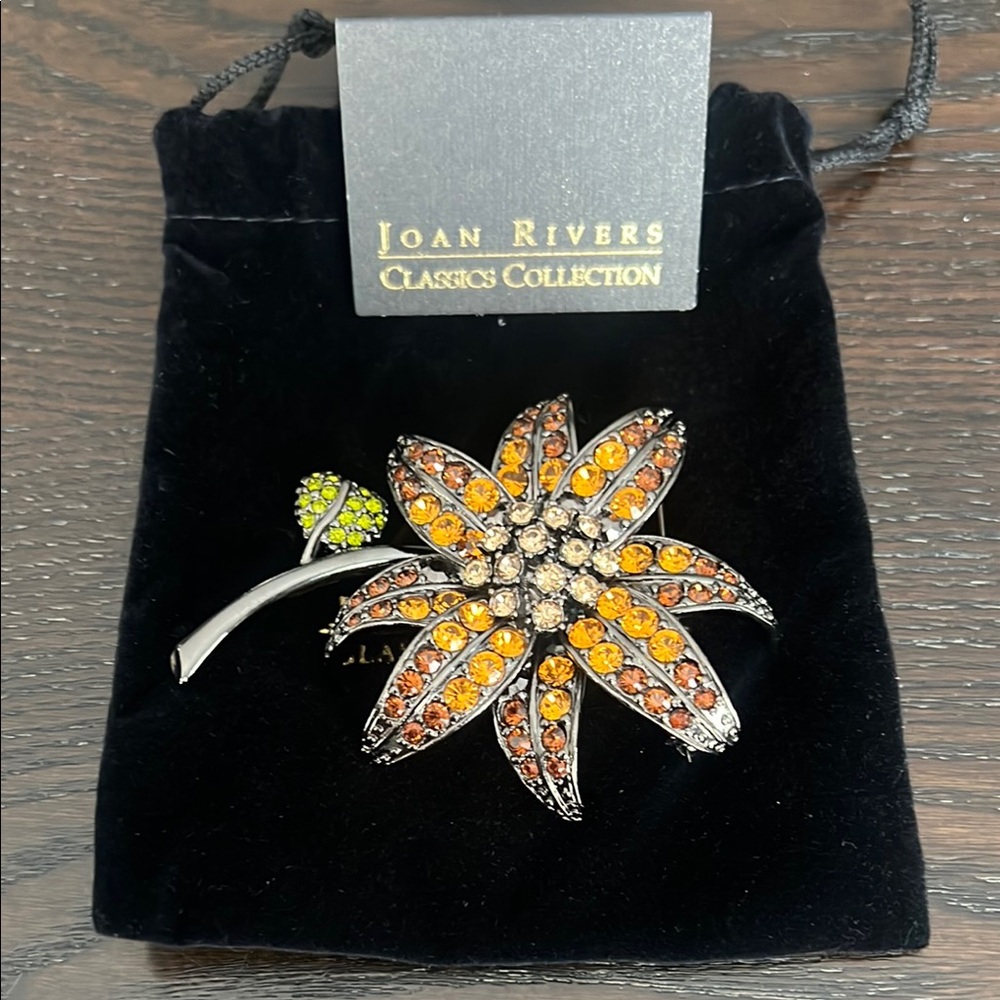 Joan Rivers Multicolor Floral Brooch
